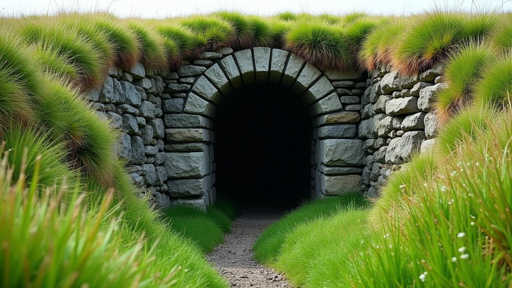 Underground souterrain chamber entrance